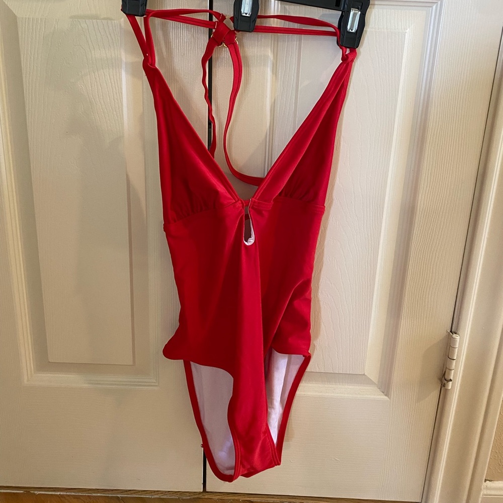 One piece bathing suit.